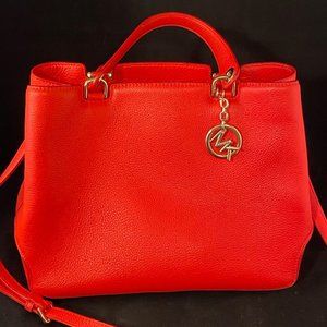 Michael Kors LG TZ Leather Anabelle Tote, Coral Reef